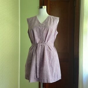 VINTAGE Purple Zigzag Striped Tunic, Size L